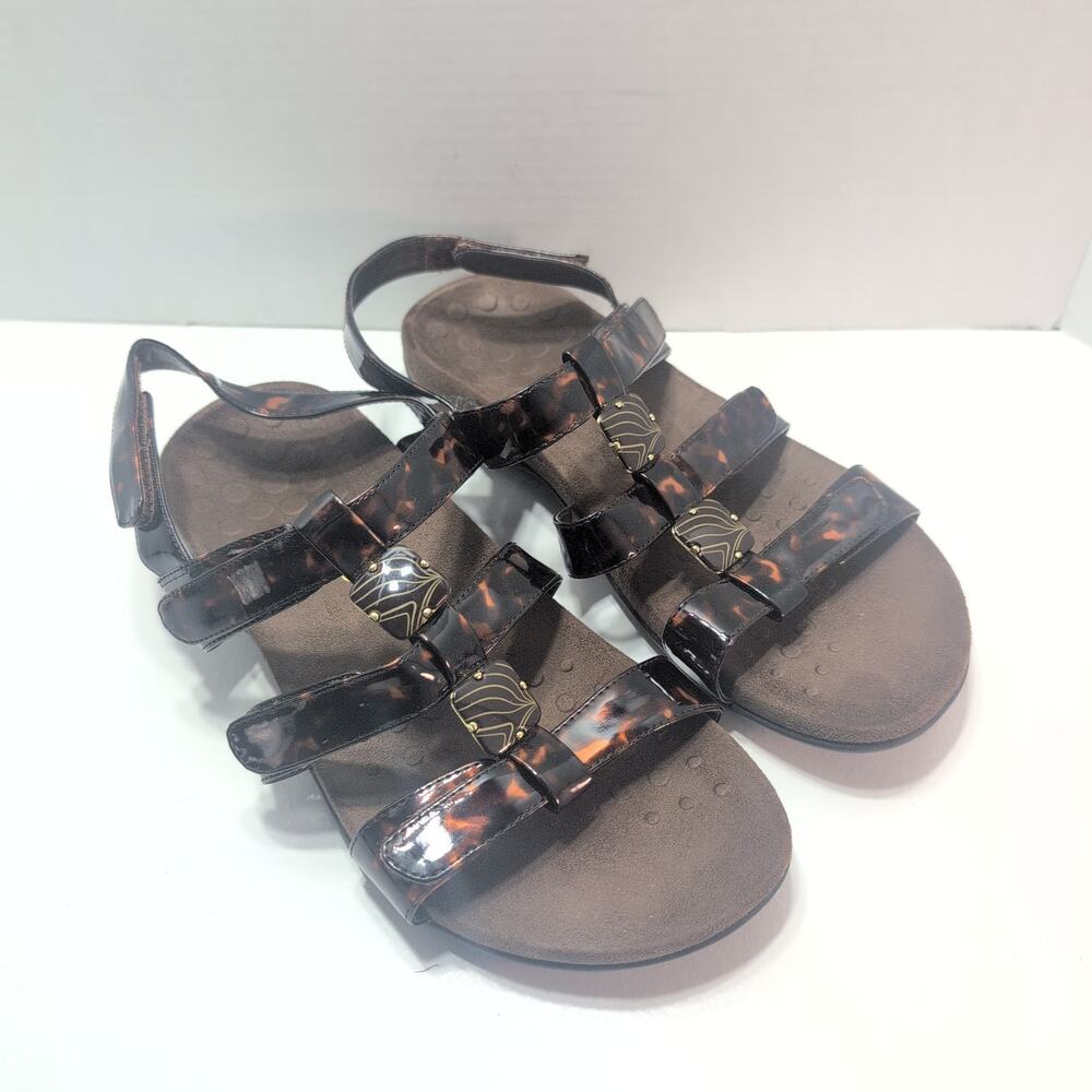 Vionic Amber Medallion Slingback Sandals 3 Strap Women's Size 10